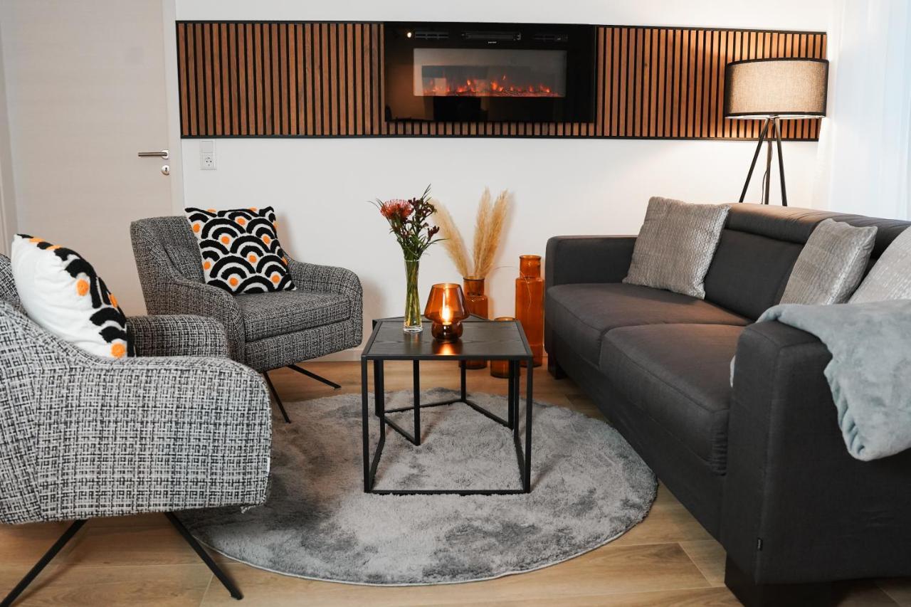 Kamin, Parkplatz, Balkon, Stilvolles Zuhause,Grosszuegig Apartment Paderborn Bagian luar foto